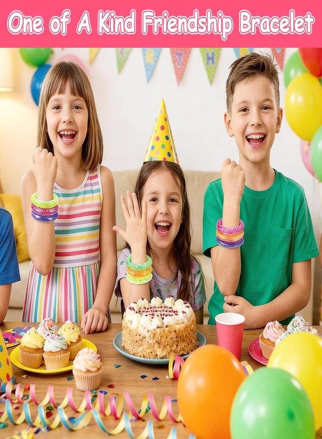 مجموعة هابمارز لصنع أساور لامعة للبنات، مجموعة إبداعية لصنع أساور الصداقة، مجموعة صنع مجوهرات يدوية مع أحجار كريمة وبريق وأنابيب، هدية عيد ميلاد ممتعة للأطفال - Image 5